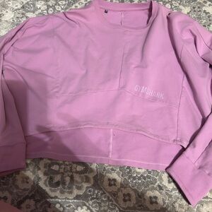Gymshark Pink Cropped Sweatshirt